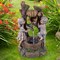 Pure Garden Led Water Fountain Children At The Well Outdoor Decor Polyresin 30"